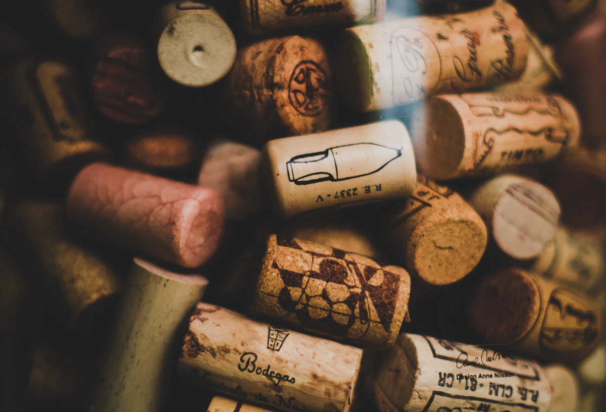 Bottles in the vaulted wine cellar